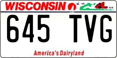 WI license plate 645TVG