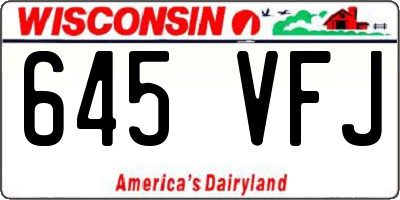 WI license plate 645VFJ