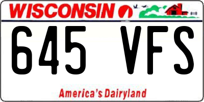 WI license plate 645VFS
