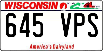 WI license plate 645VPS