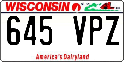 WI license plate 645VPZ