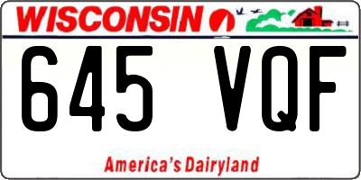WI license plate 645VQF