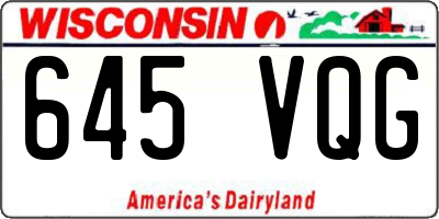WI license plate 645VQG