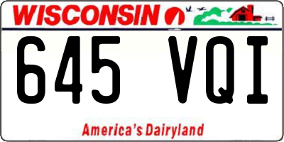 WI license plate 645VQI
