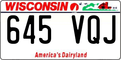 WI license plate 645VQJ