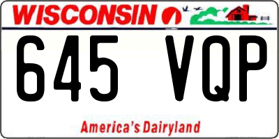 WI license plate 645VQP