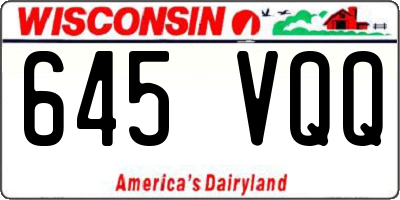 WI license plate 645VQQ