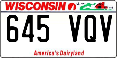 WI license plate 645VQV