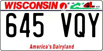WI license plate 645VQY