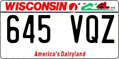 WI license plate 645VQZ