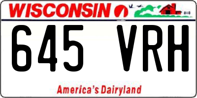 WI license plate 645VRH