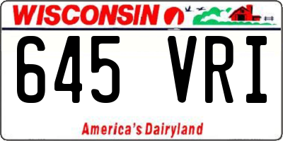 WI license plate 645VRI