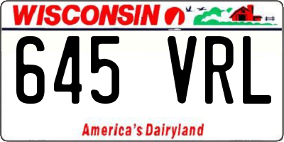 WI license plate 645VRL