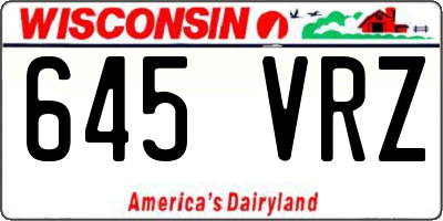 WI license plate 645VRZ