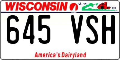 WI license plate 645VSH