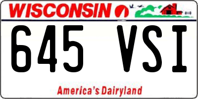 WI license plate 645VSI