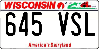 WI license plate 645VSL