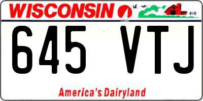 WI license plate 645VTJ
