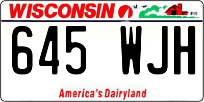 WI license plate 645WJH