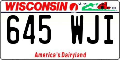 WI license plate 645WJI
