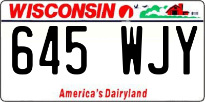 WI license plate 645WJY