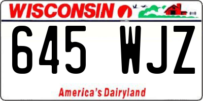 WI license plate 645WJZ