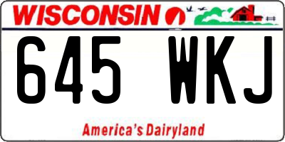 WI license plate 645WKJ