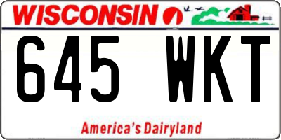 WI license plate 645WKT