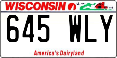 WI license plate 645WLY
