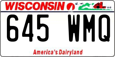 WI license plate 645WMQ