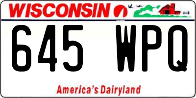 WI license plate 645WPQ