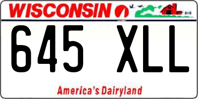 WI license plate 645XLL