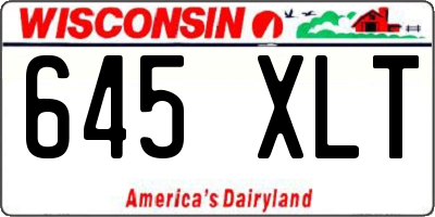 WI license plate 645XLT