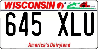 WI license plate 645XLU