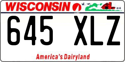 WI license plate 645XLZ