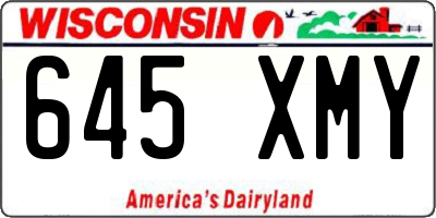 WI license plate 645XMY