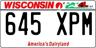 WI license plate 645XPM
