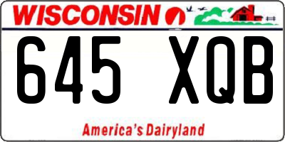 WI license plate 645XQB