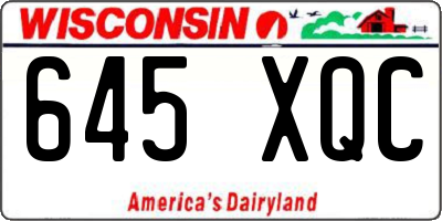 WI license plate 645XQC