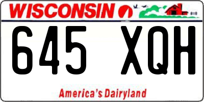 WI license plate 645XQH