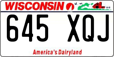 WI license plate 645XQJ