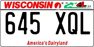 WI license plate 645XQL