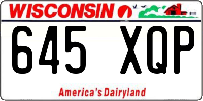 WI license plate 645XQP