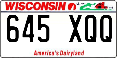 WI license plate 645XQQ