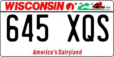 WI license plate 645XQS