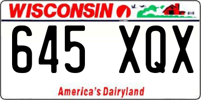 WI license plate 645XQX