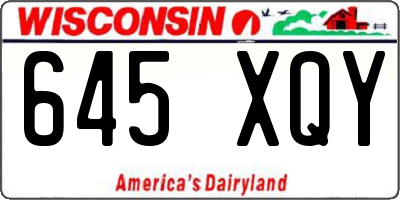 WI license plate 645XQY