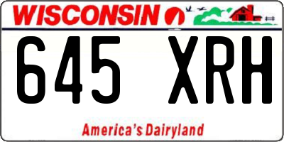 WI license plate 645XRH