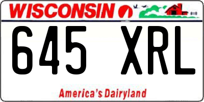 WI license plate 645XRL