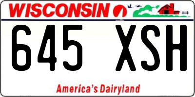 WI license plate 645XSH